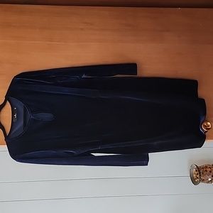 BLUE VELVET LONG SLEEVE DRESS